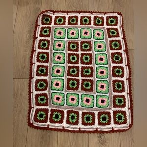 Granny square boho Afghan blanket throw